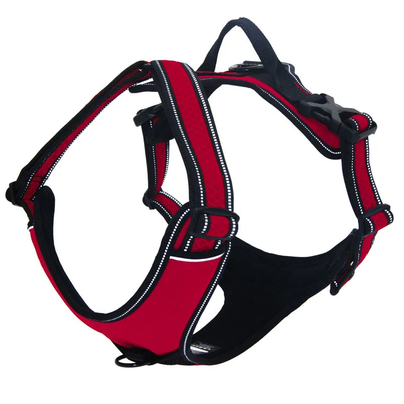 Soft Harness Dog Reflective Big Medium Nylon Dog Harness No Pull Easy Adjustable Pet Harness Collar Car Safety Harness For Dogs  (5)