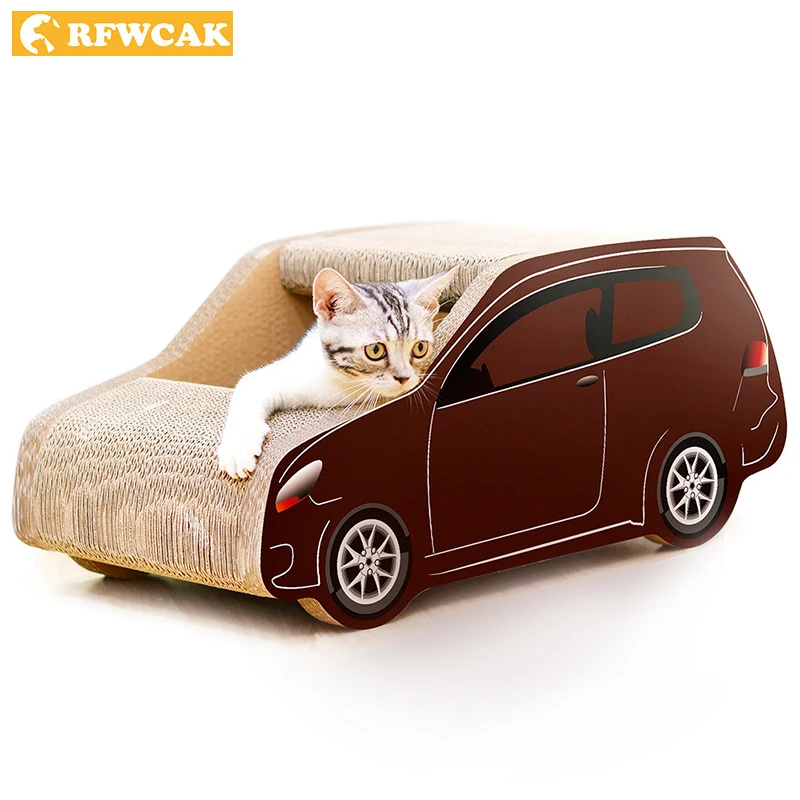 

RFWCAK Corrugated Paper Cat Scratch Board SUV Sedan Scratch Board Pad Soft Bed Mat Claws Care Toys Kat Furniture Pet Product