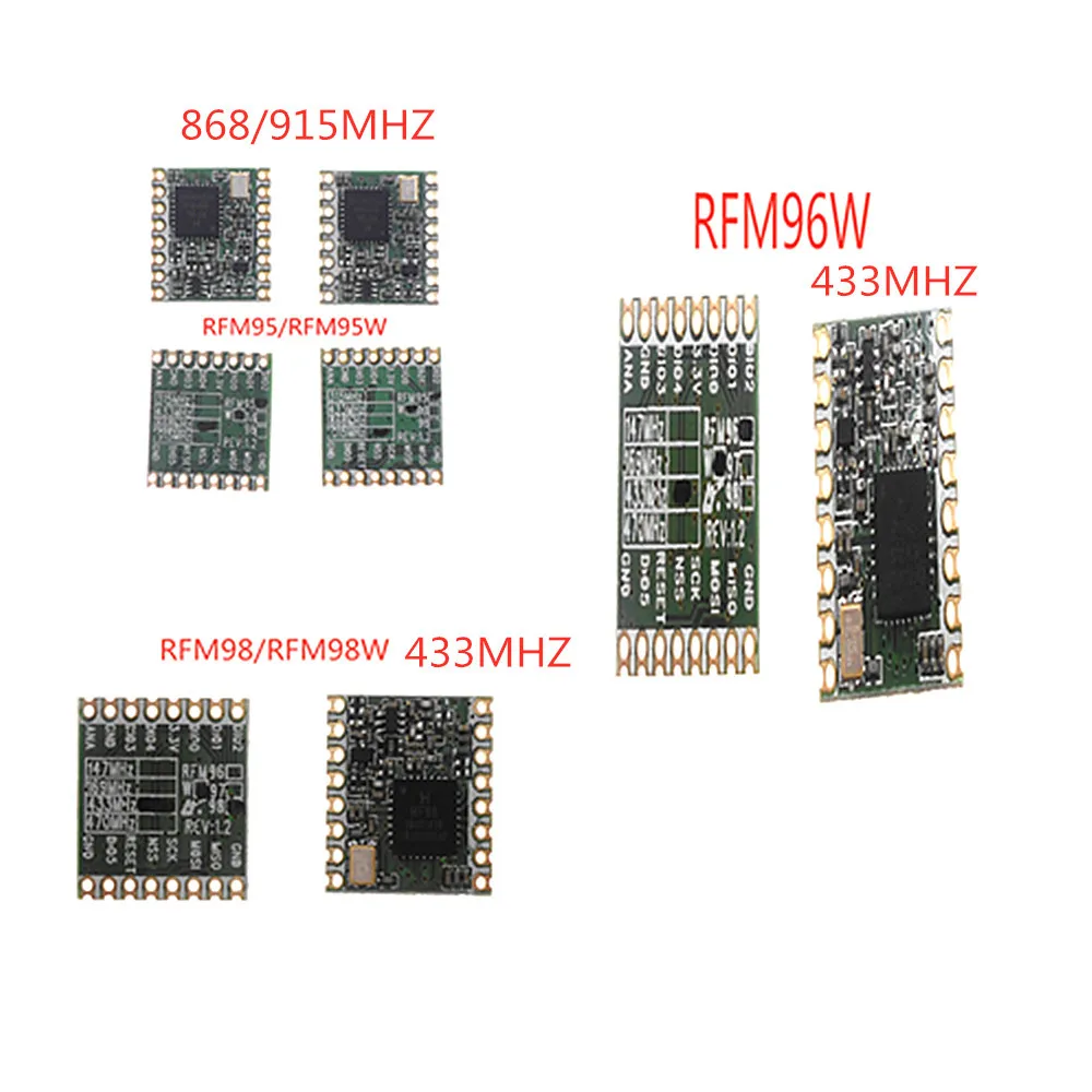 

RFM95 RFM95W RFM96W RFM98W wireless transceiver module HopeRF ORIGINAL FCC / ROHS / ETSI / REACH Certificated