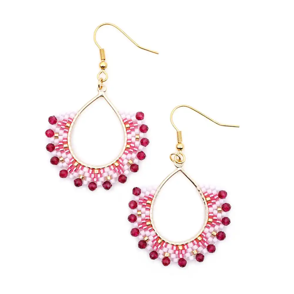 

Go2boho Statement Earrings Hoops Earrings For Women Boho MIYUKI Earring Bohemian Jewelry 2019 New Handmade Wedding Party Gift