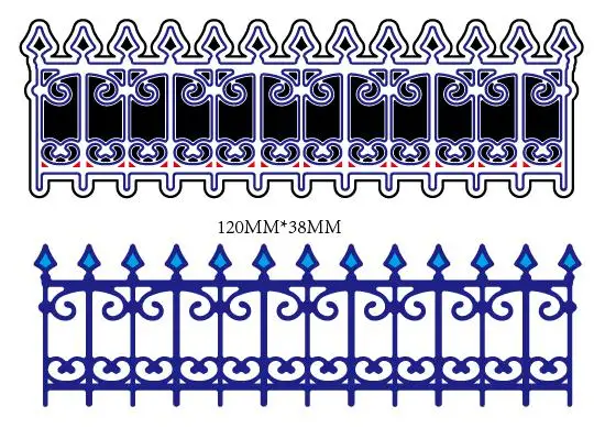 Забор бумажные штампы металлические трафареты для пресс-формы для DIY Скрапбукинг/фото украшение для альбома поздравительные открытки ремесло 120*38 мм