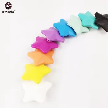 

Let's Make Baby Teether Toys For Infants Pendant (20pc) 40mm Food Grade Materials Non-toxic Teething Necklace DIY Crafts Teether