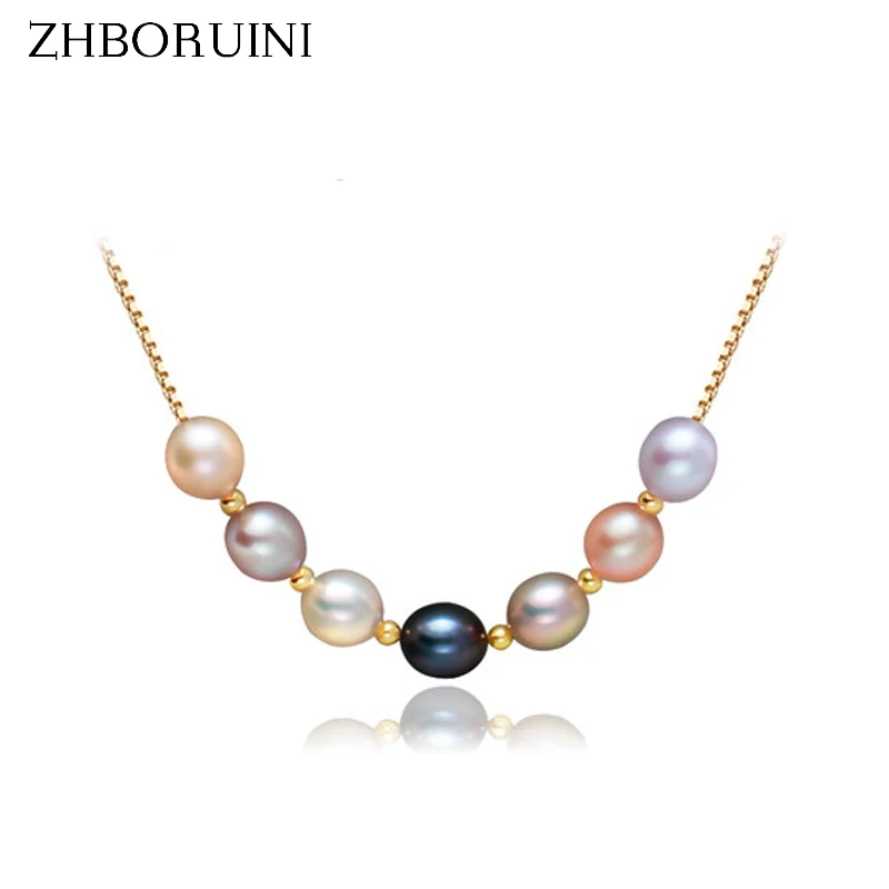 Prix pour ZHBORUINI 2017 Perle Bijoux Naturel D'eau Douce Perle Multicolore Perle Collier Pendentif 925 Bijoux En Argent Sterling Pour Les Femmes Prix pour ZHBORUINI 2017 Perle Bijoux Naturel D'eau Douce Perle Multicolore Perle Collier Pendentif 925 Bijoux En Argent Sterling Pour Les Femmes