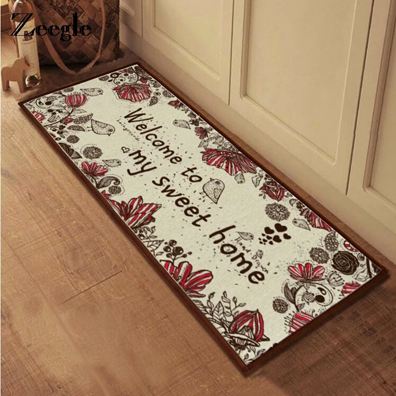 

Zeegle Kitchen Carpet Door Mat Non-slip Kid Room Mats Hallway Rugs Bedroom Carpets Bedside Mats Welcome Doormat