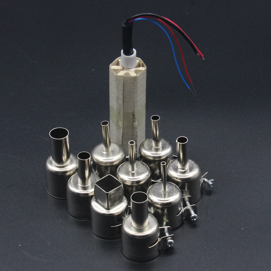 Hot air rework station 850 hot air gun/ handle Heating element Heat Nozzle Tool Kits For saike yihua Soldering Stations 4