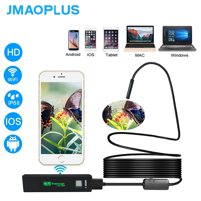 

8mm Endoscope 10m 1200p Mini Wifi Camera Wifi Android Iphone Endoscope Camera Waterproof Camera Endoscope For Iphone