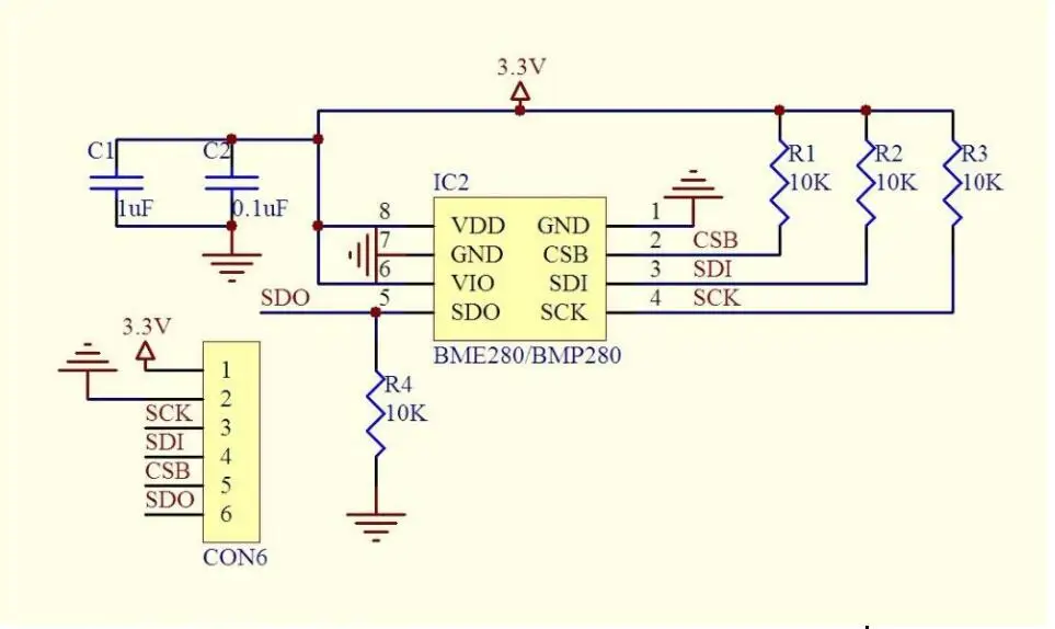 100 шт. GY-BME280-3.3 Высокоточный высотомер атмосферного давления BME280 модуль датчика