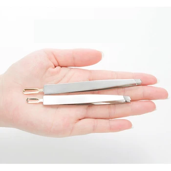 

2pc/Stainless steel tweezers clip blackhead acne dual-use eyebrow clip eyebrow beard eyebrow hair clip grafted false eyelashes