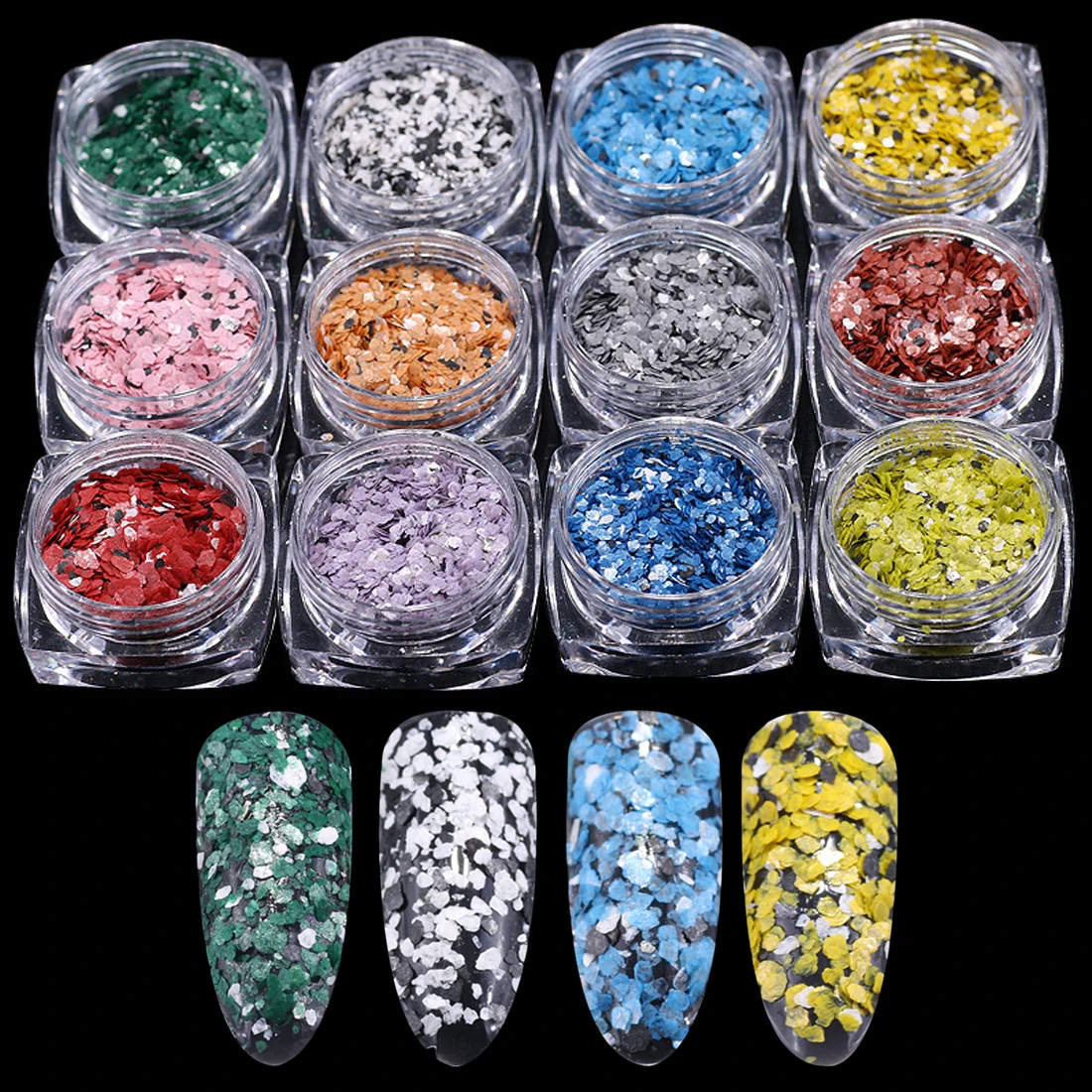 

Nails Art Decoration Cotton Candy Nail Sequins Mica Fragment Flake Marshmallow Marble Stone Nail Glitter Dust Manicure Paillette