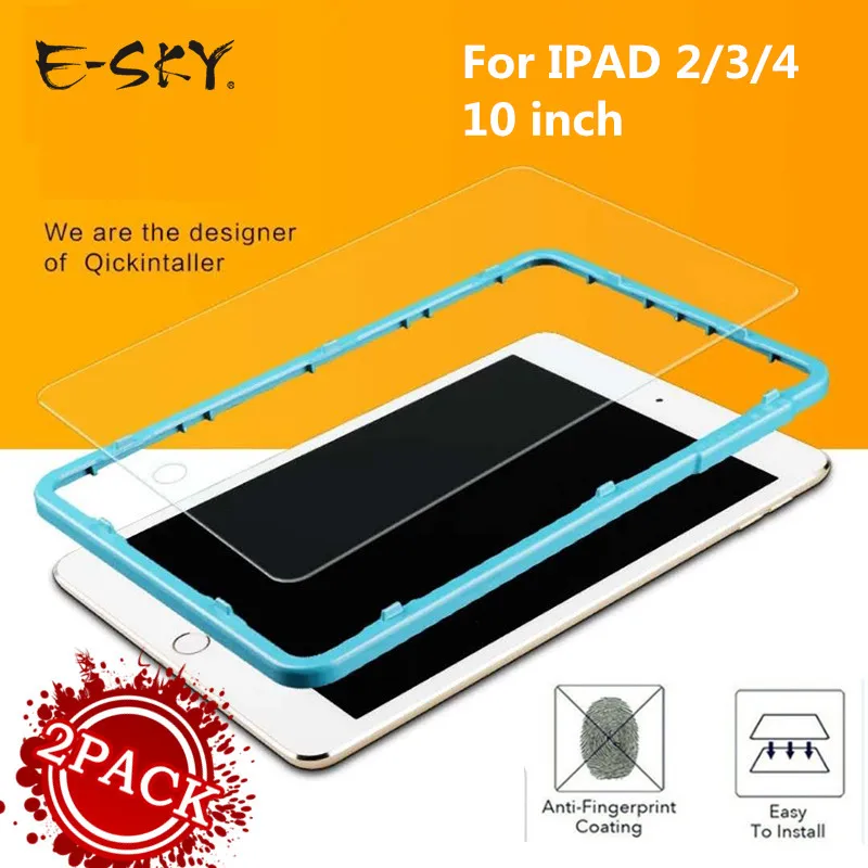 2PACK E SKY For Apple iPad 2 3 4 Tempered Glass Film 9H Screen