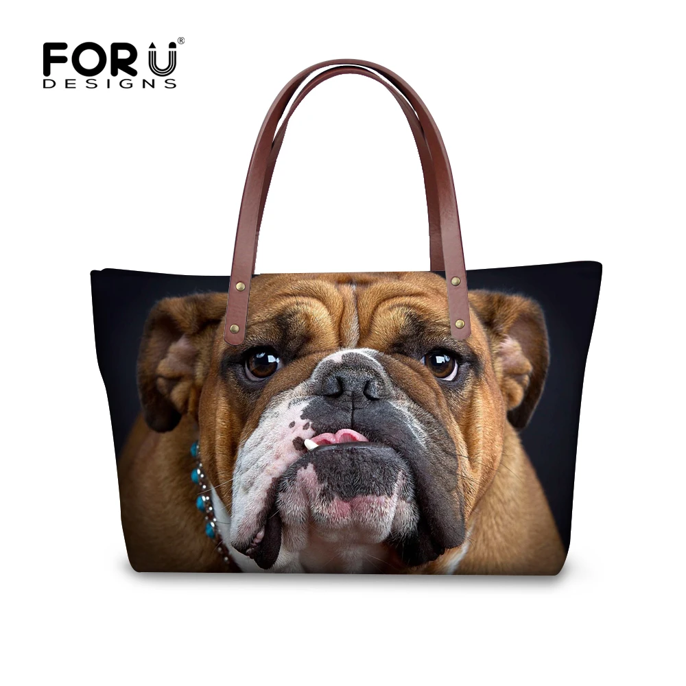 

FORUDESIGNS Cute England Bulldog Women Big Handbags For Ladies Messenger Bags Woman Casual Shoulder Tote Cross-body Bags Blosas