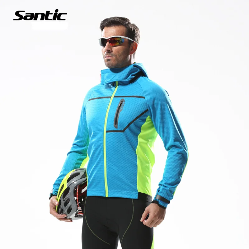

2019 Hot Men's Cycling Jersey Jacket Winter Fleece Bike Cycling Jackets Windproof Outdoor Sports Clothes Ciclismo Jacke Santic