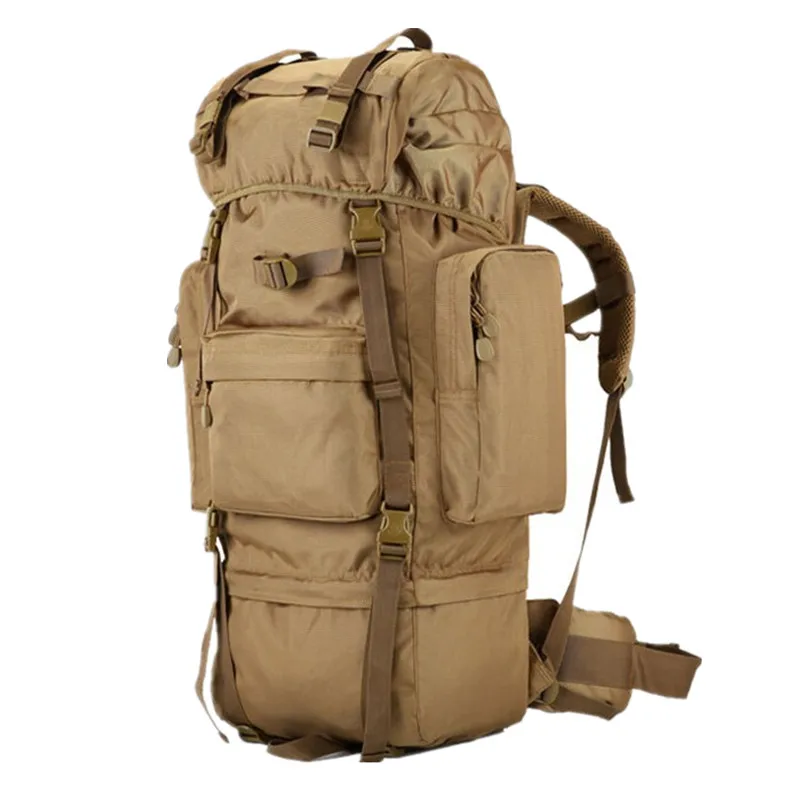 70L Backpack Waterproof Oxford 1000D Mountaineering Backpacks Casual Wear-resisting Camouflage Bag 4