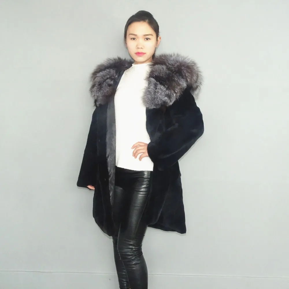 

real fur coat girls new lexus rex rabbit fur coat women