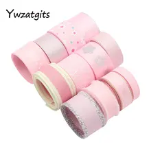 12 jardas 10-25mm rosa série gorgorão organza fitas de cetim para hairbows artesanato casamento headwear embrulho acessórios yt0308