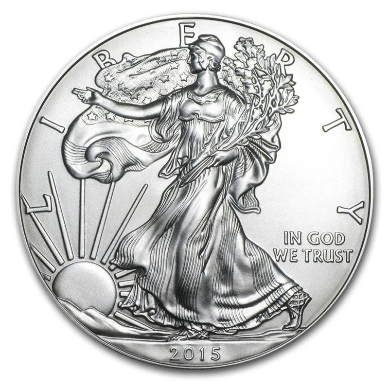 

2019 American Statue of Liberty 2015 Silver Plated Commemorative Coin Eagle Claw Collection Coin Morgan Dollar Us Coins