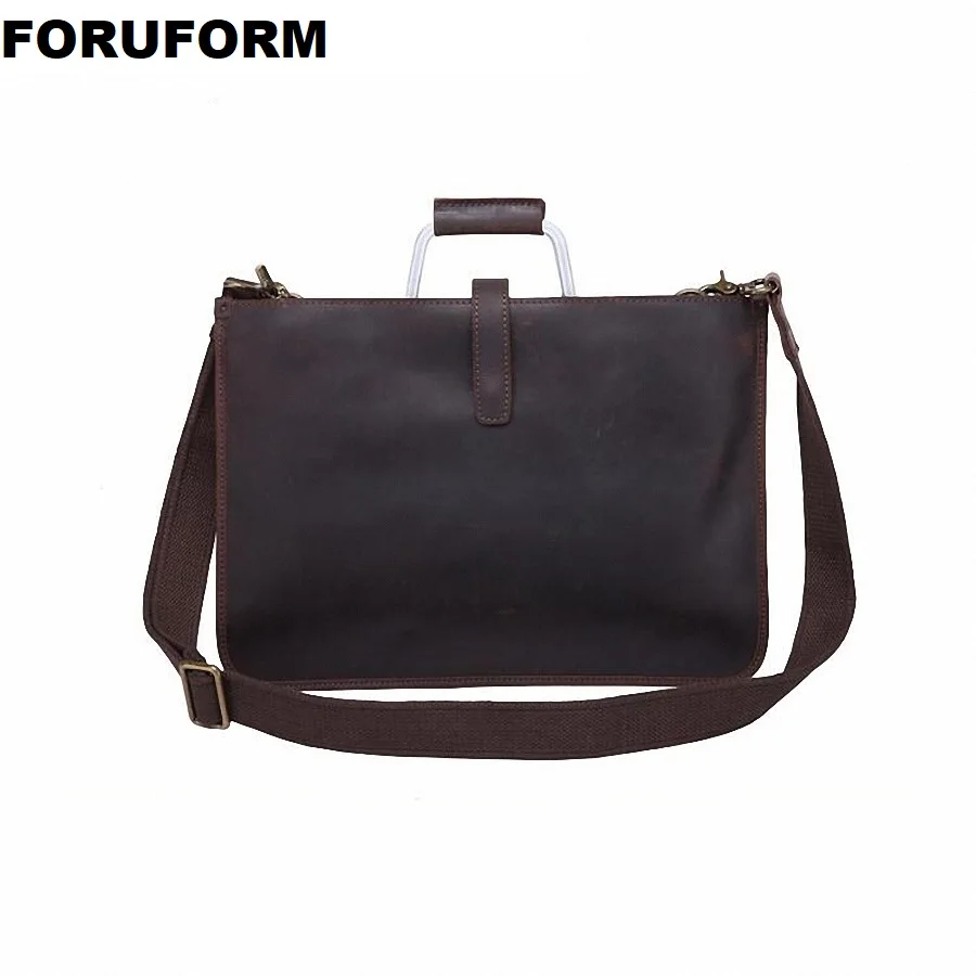 Men Business Leather Briefcase Shoulder Messenger Bag For Male Laptop