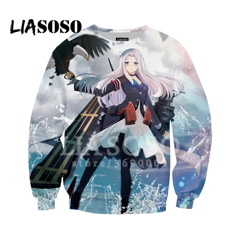 

LIASOSO Sweatshirt Harajuku Hoodies 3D Print Unisex Anime Azur Lane Hip Hop Casual Hip Hop Long sleeve Steetwear X2443