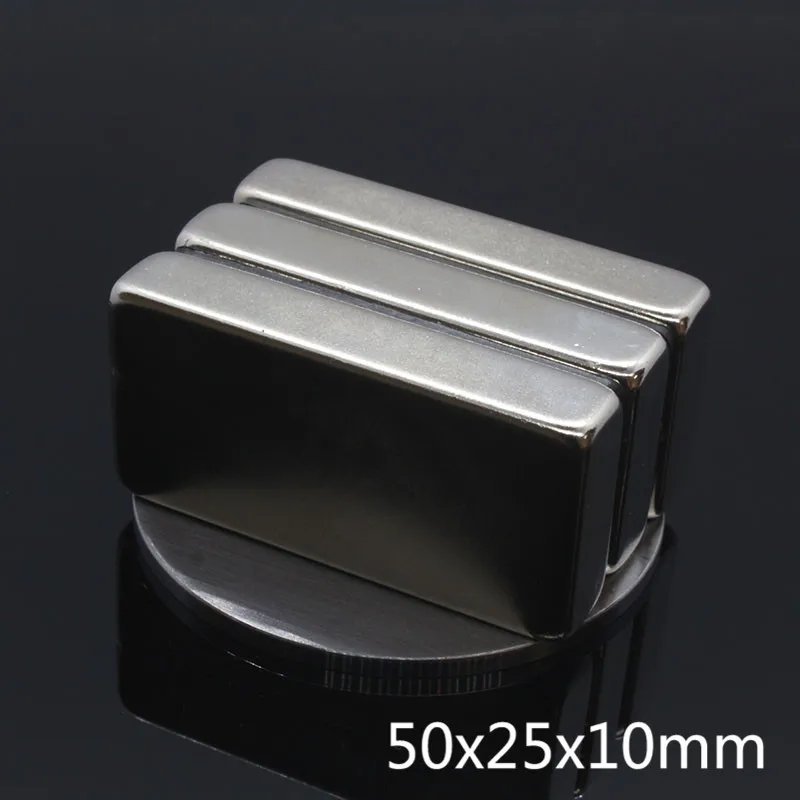 1pc 50 x 25 10 mm Block powerful Neodymium Magnet Cuboid NdFeB Rare Earth Magnets Permanet Super Strong 50*25*10 | Обустройство дома
