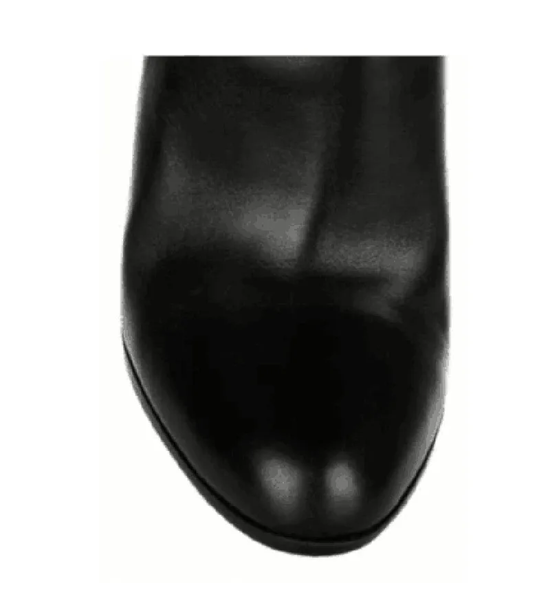 Muslo pink Alta Feminino Botas Black Invierno La Chunky 2018 Suede black Leather Talones Sapato Rodilla Zapatos Calidad Suede Sobre Zipper Otoño Mujer zzUqOZ