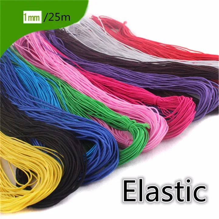 5 1mm25m Stretch Core Elastic Thread DIY Hand-string Bracelet Necklace Jewelery Beading Elastic Thread 10 Colors