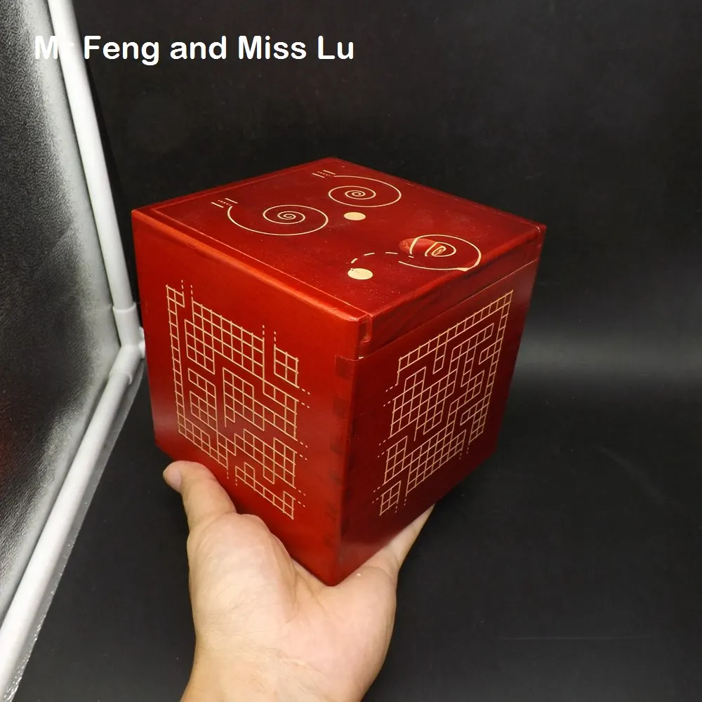 

Wooden Labyrinth Maze 3D Puzzle Box Gift Embedded Mechanism Game Toy Brain Teaser Secret Box 13 cm