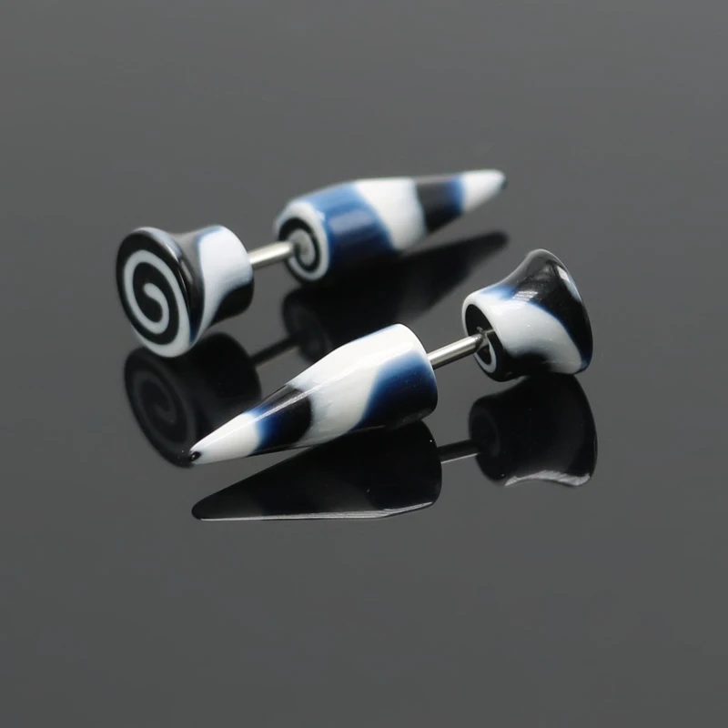 

1 Pair Men Women's Fashion Ear Tapers Fake Ear Plug Gauge Piercing 16G Expanders Stretcher Body Jewelry