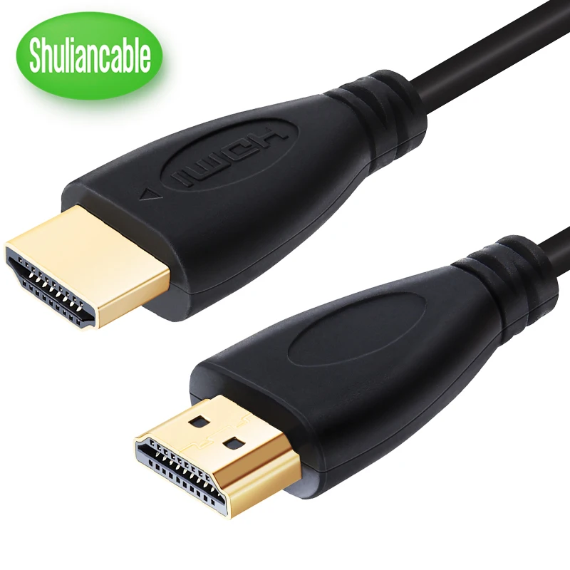 Shuliancable HDMI кабель 30 см-15 м видео кабели 1,4 1080 P 3D позолоченный кабель высокая скорость для HD TV Xbox PS3 компьютер