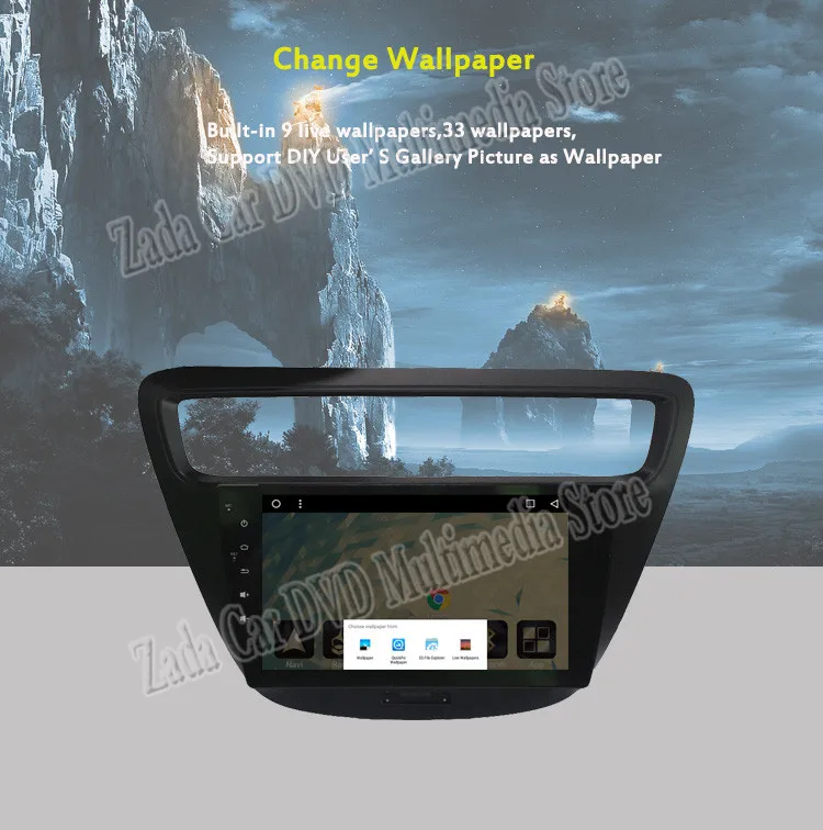 Clearance NaviTopia 9inch Octa Core Android 8.1 Car DVD Player For Chevrolet Lova RV 2015 Car Electronics GPS Navigation System 15