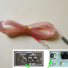 75 Ом коаксиальный FM антенна 5 м антенна Подходит для радио приемник Усилитель Аудио Крытый FM ультра длинная медная антенна