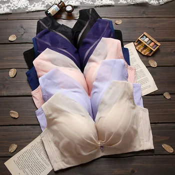 

Summer Sweet Large Size Bras Push Up Large Cup Bras Mesh Lace Women Underwear Gather Thin Sexy Lingerie Sostenes Mujer Grande