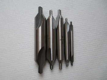 

Fixmee 5PCS 1/8" 3/16" 1/4" 5/16" 3/8" HSS Combined Center Drills Countersinks Bits LATHE Mill Tooling 60 Degree Se