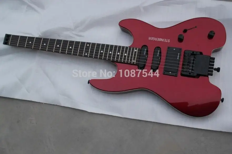 

Special Wholesale new style EMG pick-up steinberger headless wine red electric guitar in stock