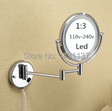 الفاخرة الصمام الحمام 360 درجة قابل تضميد مرآة led الصمام مرآة التجميل ماكياج مرآة مزدوجة تواجه الفاخرة الصمام الحمام 360 درجة قابل تضميد مرآة led الصمام مرآة التجميل ماكياج مرآة مزدوجة تواجه