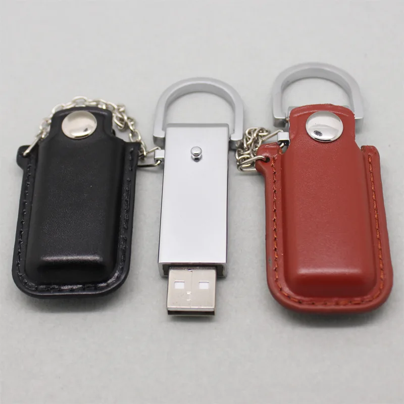 Genuine High end USB 2 0 Flash Pen Drive leather Storage Card Disk 8gb 16GB 32gb 2