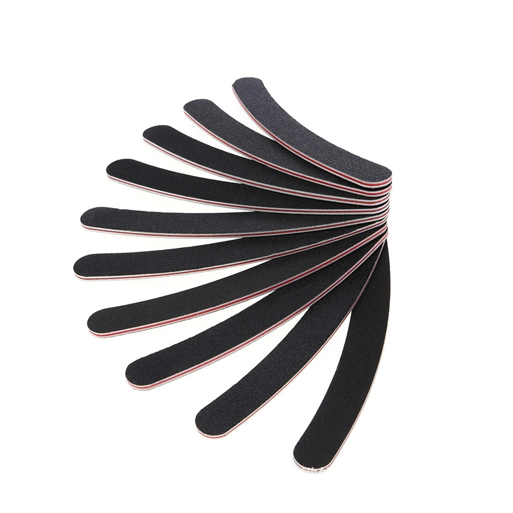 

10Pcs/set Half Moon Shaped Nail File Buffer Block Manicure Pedicure Sanding Files for Nail Sand Paper Milled Pedicure Nails Tool