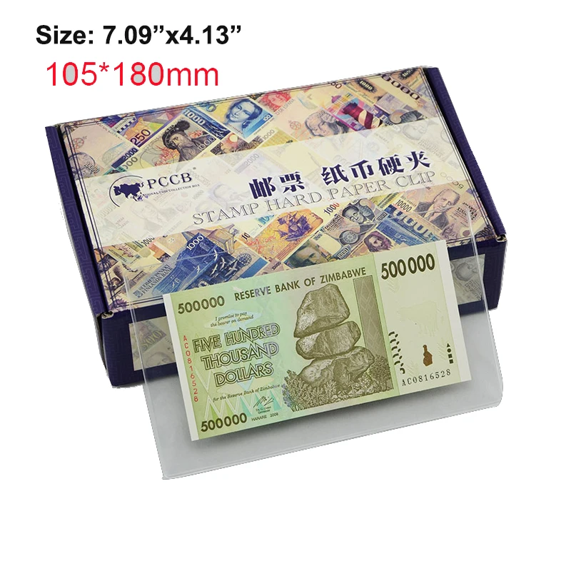2 size for choose Banknote sleeve bill/ currency paper money protect