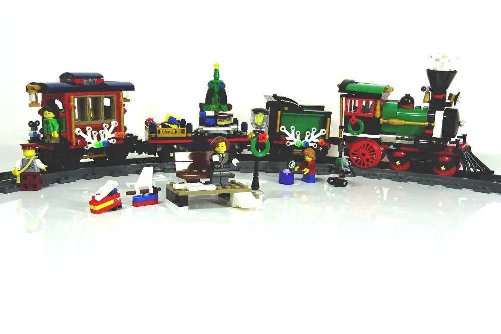 

CX 36001 770Pcs Model building kits Compatible with Lego 10254 Christmas Winter Holiday Train 3D Bricks figure toys for children
