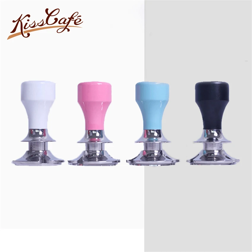 

51/57/8/58.35mm Elasticity Adjustable Coffee Tamper 304 Stainless Steel Aluminum Handle Pressure Hammer Coffee Accessories
