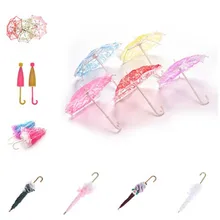 Кружевной зонтик, кукла, аксессуары, кукла ручной работы, вышитый зонтик для кукол, игрушки, аксессуары, стиль, подарок для детей