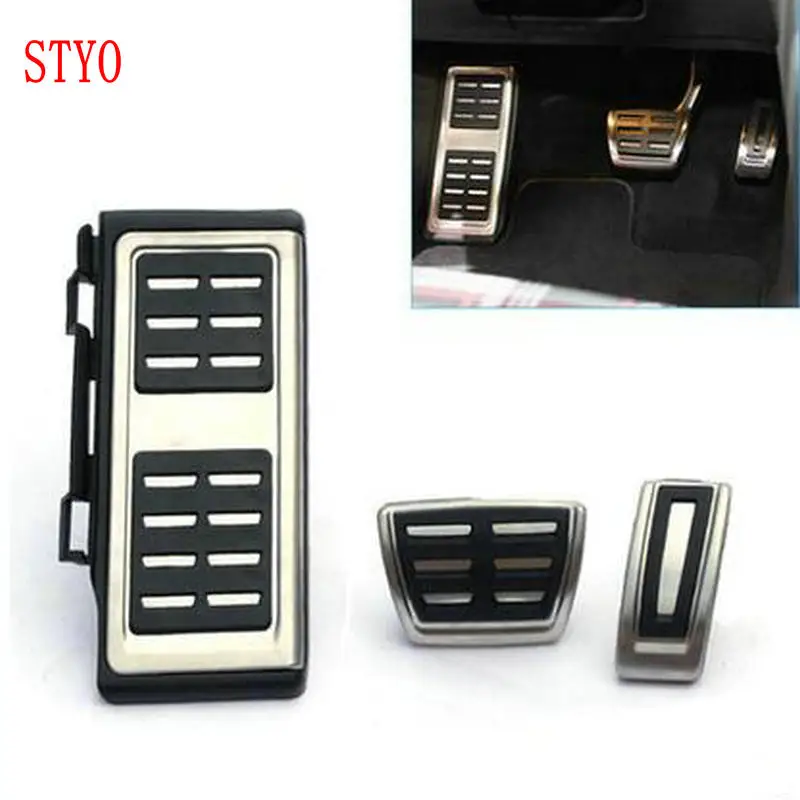 

STYO Stainless steel Car Gas Brake Foot rest pedals Cover AT/MT pedal for LHD JETTA MK7 2018-2019