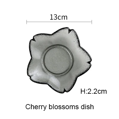 Японское Вишневое маленькое блюдо, домашняя стеклянная миска, приправленное блюдо, закуска фруктовый десерт, сушеное фруктовое блюдо, салатник - Цвет: cherry dish