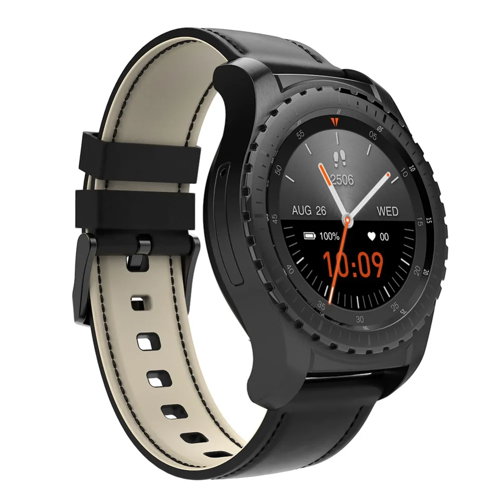 

KW28 1.3inch Smart Watch Heart Rate Monitoring Supporting 16GB TF SIM Card for Xiaomi Huawei Samsung Gear S3 Android Smartphone