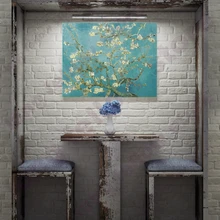 Цветок домашний декор Раскраска по номерам Винсента Ван Гога цветущее миндалевидное Дерево DIY картина по цифрам Искусство Холст Живопись по номерам