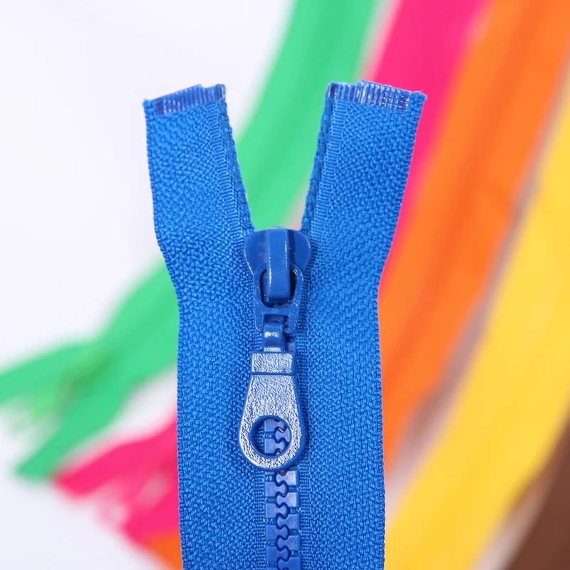 multi color optios 5 resin zipper double splits garment coat zipper