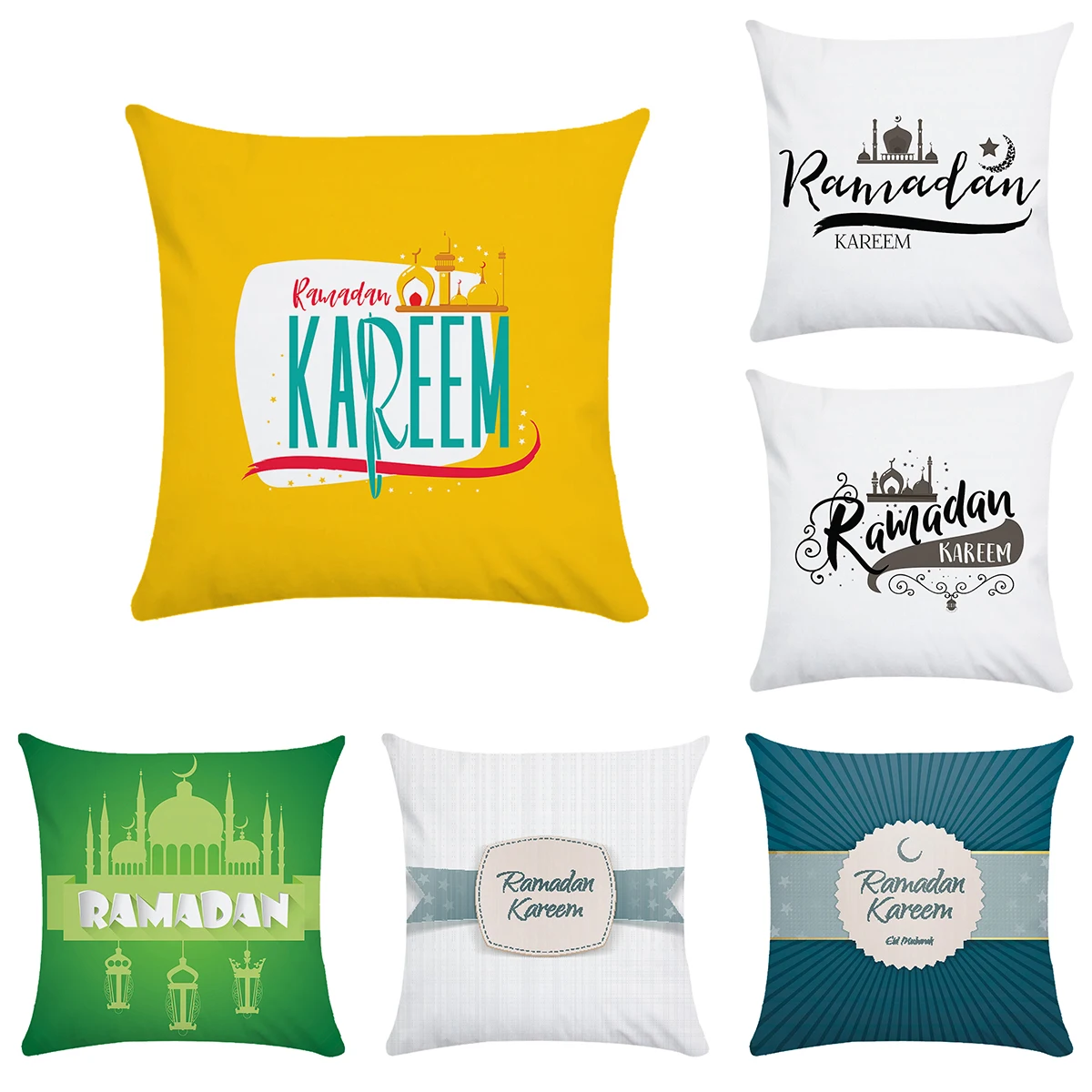 Best-selling Ramadan Decoration Linen 45*45CM Home Sofa Cushion Cover Fashion Seat Pillow Case Office | Дом и сад