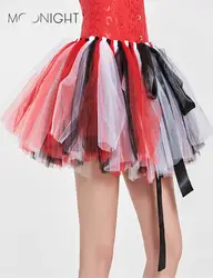 Moonight новые модные Многослойные фатиновые юбки женские Высокая талия шифон юбка Женский мини-юбки-пачки