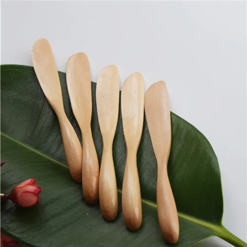 

1pc Knife Style Wooden Mask Japan Butter Knife Marmalade Dinner Knife Tabeware with Thick Handle 16.5cm