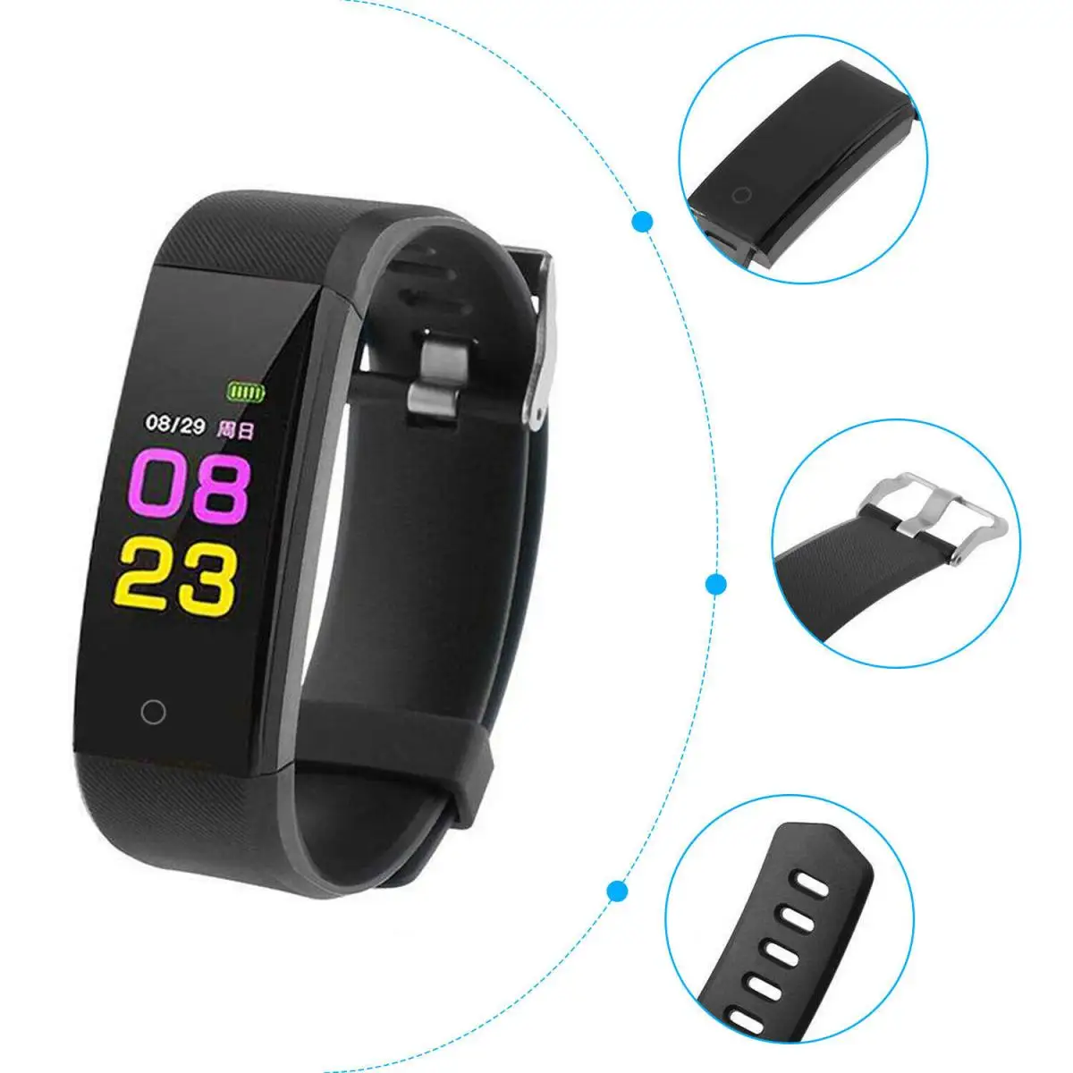  115Plus Smart Watch Men Women Heart Rate Monitor Blood Pressure Fitness Tracker 0.96 inch Smartwatc - 33042589192