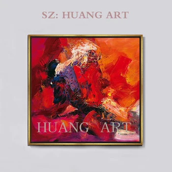 

Decorative artist original design abstract red wall decoration painting hand-painted canvas panel deformation abstraction